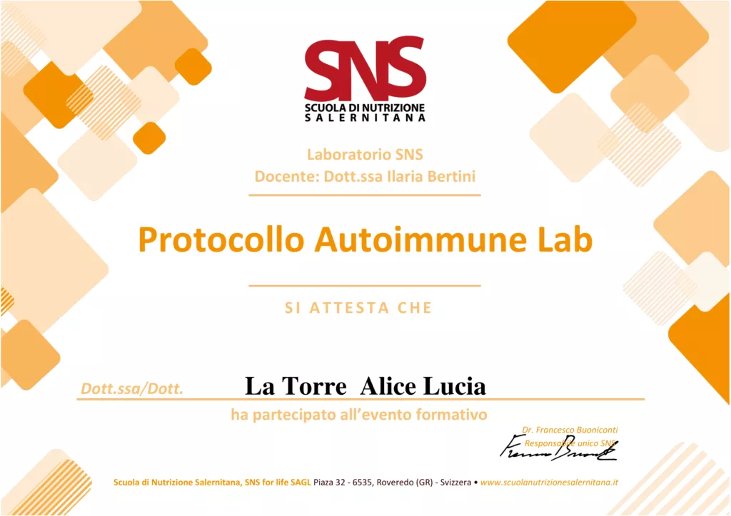 Protocollo autoimmune